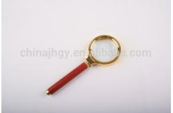 China Wooden Custom 4X  6X 10X Handheld Reading Magnifier For Reading Antique Plating supplier