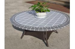 China Plastic Rattan Garden Dining Sets , Strong Brown Dining Table Set supplier