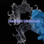 Clear framework Acrylic Metal Partial Denture Frameworks High Esthetics China dental lab for sale