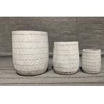 Round Fiber Clay Planter for Indoor and Outdoor Use for sale