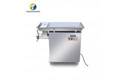 China Triangle Belt Drive Meat Mincer Machine Movable Casters Sausage Stuffer supplier