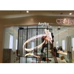Outdoor P16 Glass Transparent Led Grille Screen For Shop Advertising for sale