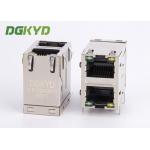 10/100 BASE 2x1 offset magnetic Network Connector, stacked rj45 modular jack for sale