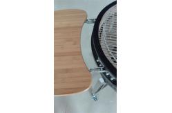 China Charcoal Nylon Wheels 22 Inch Kamado Grill Bamboo Shelves And Handle supplier