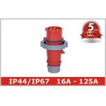 Red 4 Pin 3H Industrial Plugs And Connectors for Reefer Container for sale
