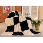 Polyester Plush Fur Blanket Personalized Soft Touch Patchwork Keep Warm for sale
