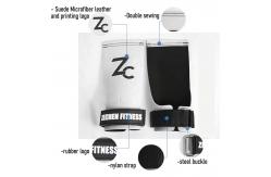 China Gym fitness suede microfiber leather no hole Crossfit hand grips supplier