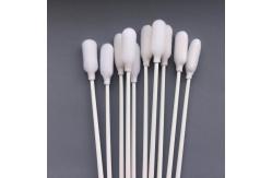 China Disposable Oral Foam Swabs , Medical Foam Swabs With White PP Stick supplier