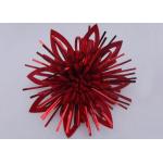 Red Shinny PET Self - adhesive Fancy Bows for hair , Pre made Gift Flower Ribbon Bow for sale