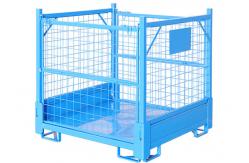 China OEM Stackable Stillage Cage Welde Mild Mesh Steel Pallet Cages Collapsible supplier