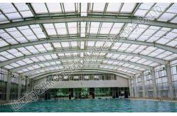 China Durable Steel Structures Space Frame Roof  Swimming Pool Cover Simple Installation supplier