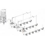 Steel Poultry Farm Automatic Feeding System For Broilers And Layers