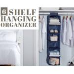 Foldable Heavy Duty 6 Shelf Hanging Closet Organizer