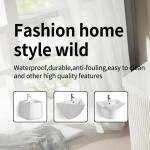 Solid Surface Ceramic Wall Hung Basin Bathroom Funiture Antibacterial for sale