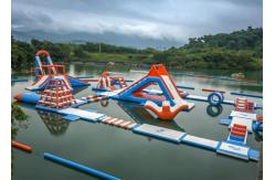 China 0.6 - 0.9mm PVC Inflatable Floating Water Park With Printing Logo supplier