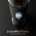 Touchscreen Professional Burr Grinder LED Light Automatic With Removable Bean Hopper