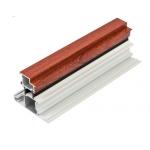 Thermal Break Wood Finish Aluminium Profiles / Wood Finish Extrusion Profile For Sliding Window for sale
