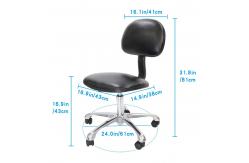 China Adjustable ESD Lab Chair Metal Vertical Gas Lifting Task Chair In Cleanroom supplier