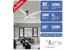 China 6 Speed Low Noise Dimmable LED Ceiling Fan ABS Blade DC Motor supplier