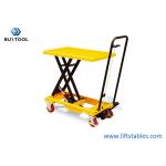 Small Manual Scissor Lift Table Cart Trolley Platform For Material Handling  980mm for sale