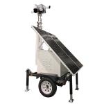Security Camera Trailer Solar Cctv Trailer With 2*300W Solar Panels For Construction Sites for sale