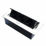 Silver finish pop up electric socket outlet for kitchen worktops / EU power pop up power socket for sale