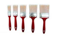 China Soft Hollow Polyester Filament White Bristle Paint Brush For Varnish supplier