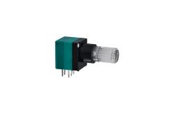 China RV97RLN0 Transpartent LED Potentiometer  Knurled Shaft Rotary Potentiometer Device With PCB Lug Terminal supplier