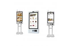 China Custom Logo Self Service Ordering Kiosk with Ticket Printing / QR Scanner supplier
