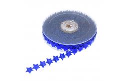 China 15mm*15m Ultrasonic Star Wired Ribbon Plain Pattern Jacquard Ribbon supplier