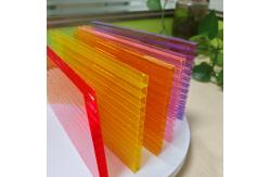 China Red Polycarbonate Hollow Sheet For Lightweight And Impact-Resistant Needs supplier