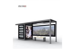 China Anti Rust 4200mm Length Smart Bus Shelter With Advertising Multi Poster supplier
