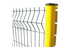China Dark Green 3D Bending Wire Mesh Fence , Garden Welded Wire Mesh Panel Fencing supplier