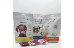 China CMYK Print Resealable Paper Pouches Tear Notch Dog Treat Packaging supplier