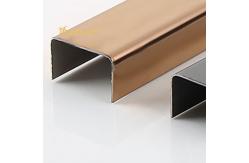 China PVD Brushed Stainless Steel Tile Trim 10mm Bullnose Trim U Shaped supplier
