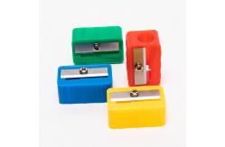 China PS Basic 8mm Plastic Rectangle Pencil Sharpener Mn Steel supplier