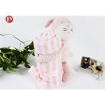 china factory wholesale OEM lovely baby Microfibre Coral Fleece animal blanket with Toys for sale