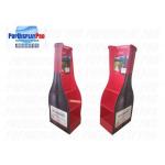 Permanent Floor Red Wine Sheet Metal 108kgs Supported Merchandising Shelf for sale