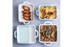 China Microwave Safe Stoneware Ceramic Bakeware Sets Eco Friendly With Handle supplier