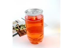 China 300ml 10oz PET Clear Soda Juice Plastic Beverage Jar With Silver Aluminum Lid supplier