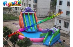 China Mini 15m Diameters Inflatable Water Parks Customized White With 680w Pump supplier