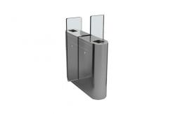 China Security Office Building Access Control Turnstiles Full Height Acrylic Wing Panel supplier
