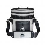 25 Can Dark Gray Round Cooler Leakproof and Waterproof Soft Cooler Bag for Outdoor Adventures for sale
