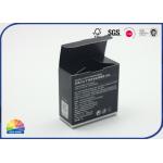 Cosmetic Packing Folding Carton Box With Luxury Matte Black Color Recyclable for sale