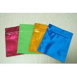 Small Colorful Aluminium Foil Bag Glossy Three Side Seal Mylar Flat with k for sale