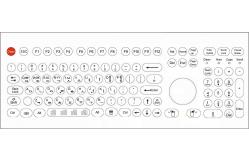China Waterproof  Dustproof Industrial Membrane Keyboard Optical Trackball supplier