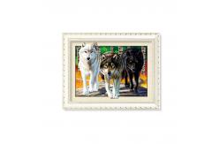 China Tigers 3D Lenticular Printing / MDF Or PS Frame 3D Animals Images supplier