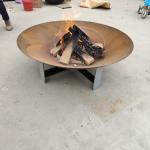 Decorative Large Smokeless Fire Pits 100cm Corten Steel Fire Pit  2mm Thick for sale