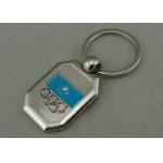 Olympic Advertising Keychain Zinc Alloy Die Casting With Silver Plating for sale