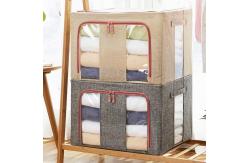 China ODM 100L Fabric Household Storage Containers Collapsible Double Zippers supplier